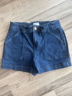 Lane Bryant Dark Blue Denim Utility Shorts size 14 in great condition